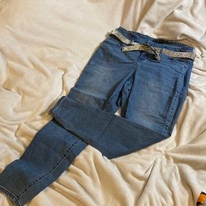 Fashion to Figure FTF x SRV High Waist Skinny Jeans with Rhinestone Belt